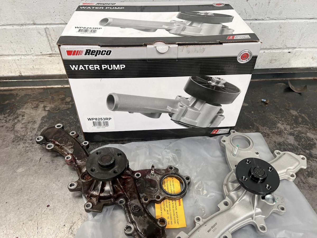 New water pump compared to old part